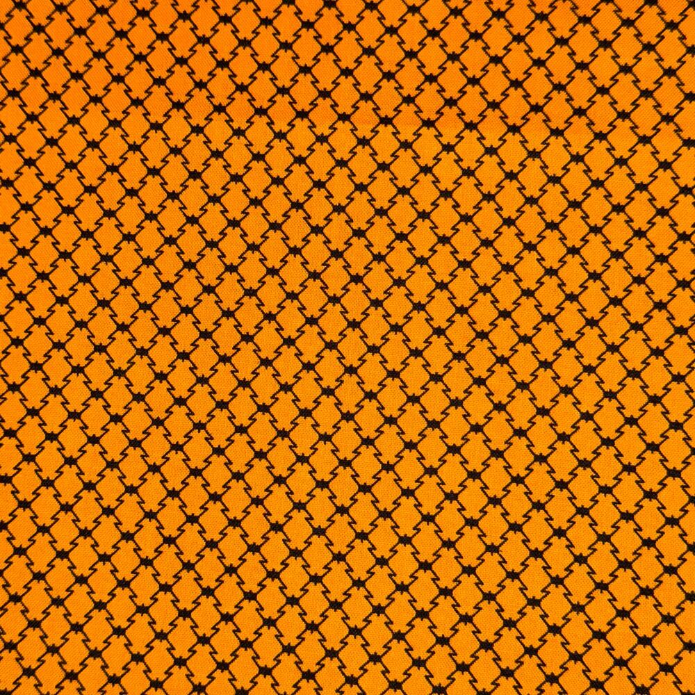 Midnight Haunt Orange & Black Checkerboard Geometric by Andover Fabrics - 1 Yard
